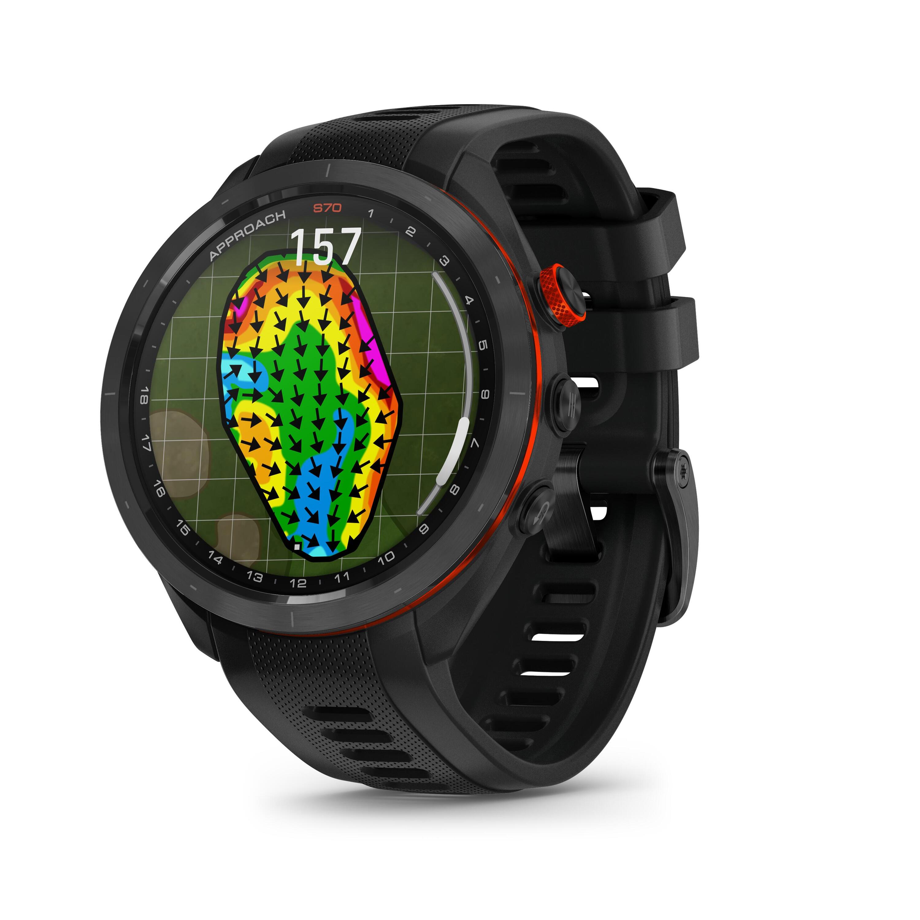 GOLF GPS WATCH 47mm - GARMIN APPROACH S70 BLACK 2/5