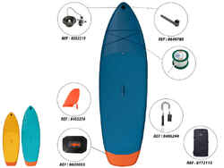 Size L inflatable SUP board (10'/35"/6") - 1 or 2 persons up to 130kgg