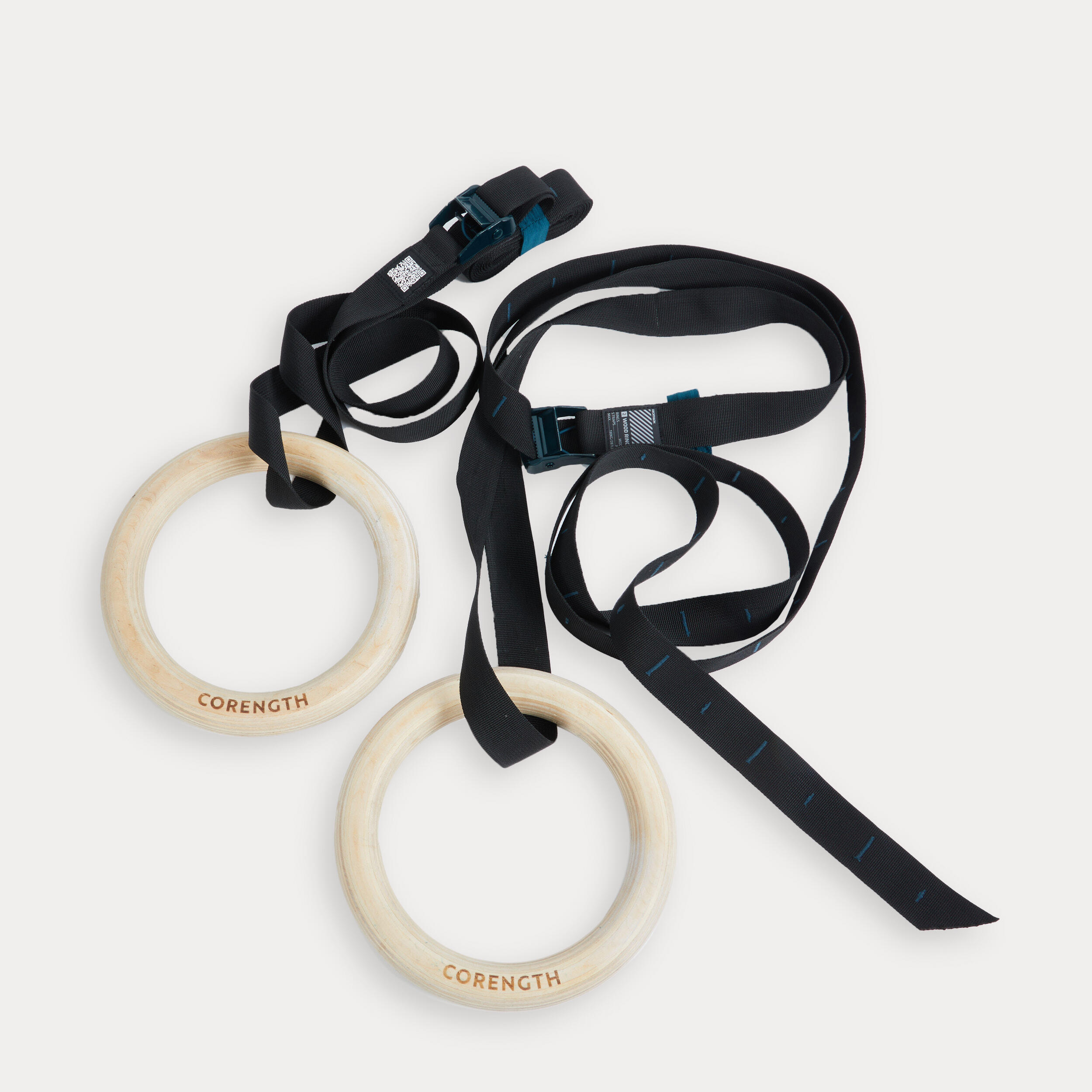 Cross Training Fitness Rings Wood CORENGTH Decathlon