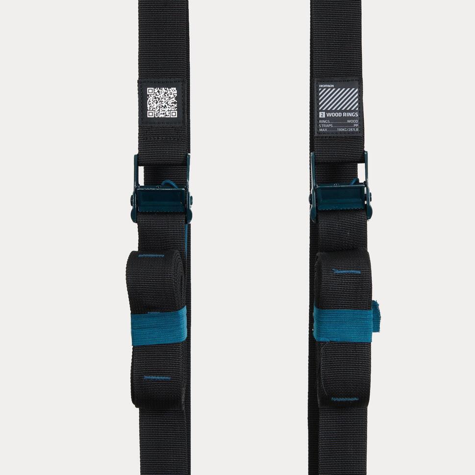 Cross Training Fitness Rings Wood CORENGTH Decathlon