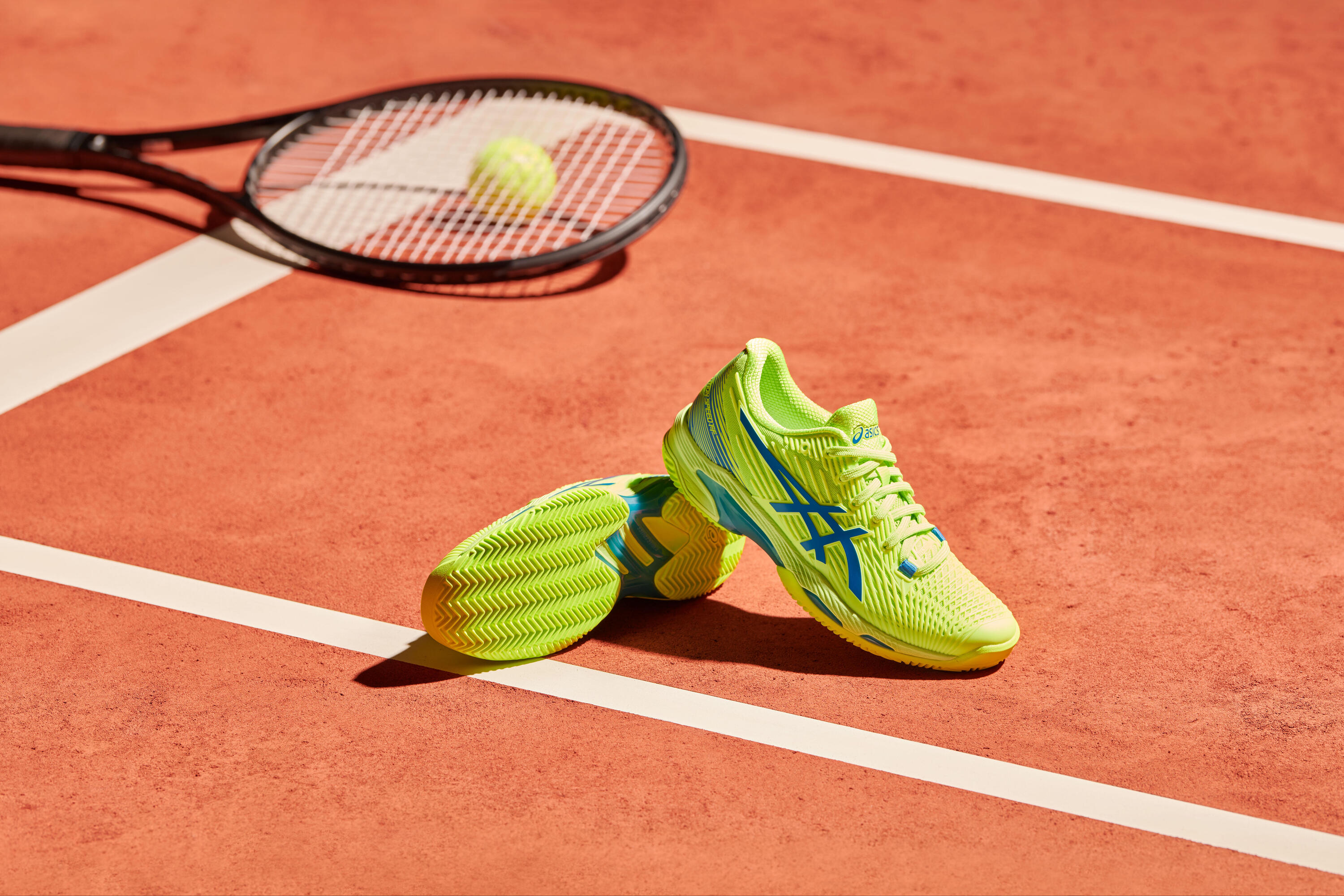 Women's Clay Court Tennis Shoes Solution Speed FF - Yellow 8/10