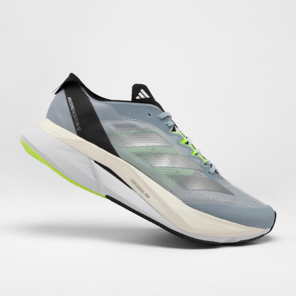 Women's adidas Adizero Boston 12 running shoes - grey silver