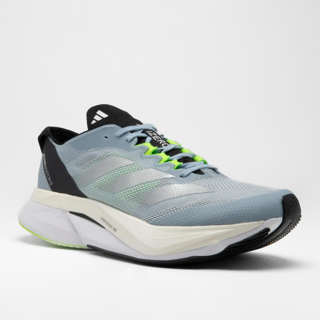 Women's adidas Adizero Boston 12 running shoes - grey silver