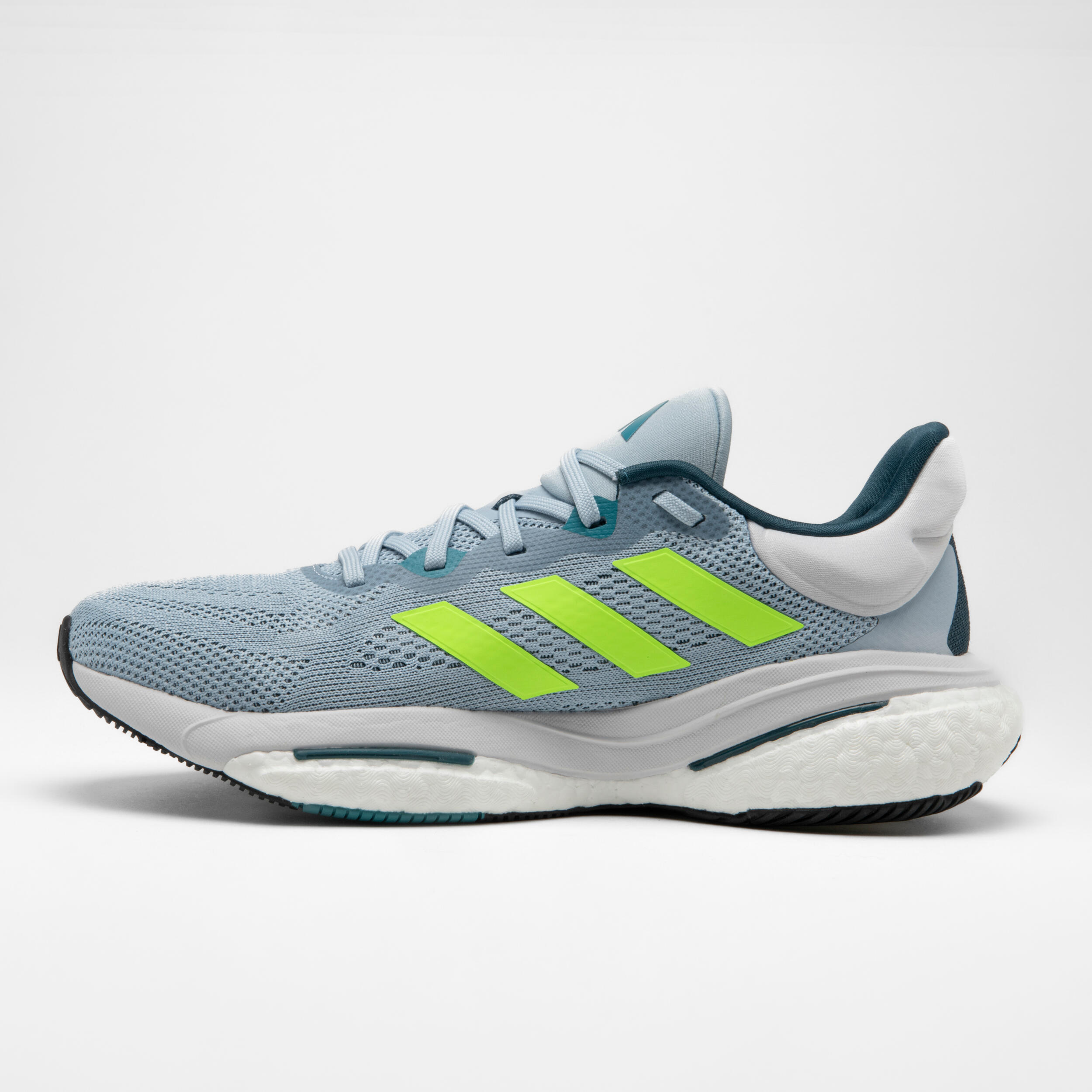 MEN'S ADIDAS SOLAR GLIDE 6 RUNNING SHOES - GREY YELLOW 4/14