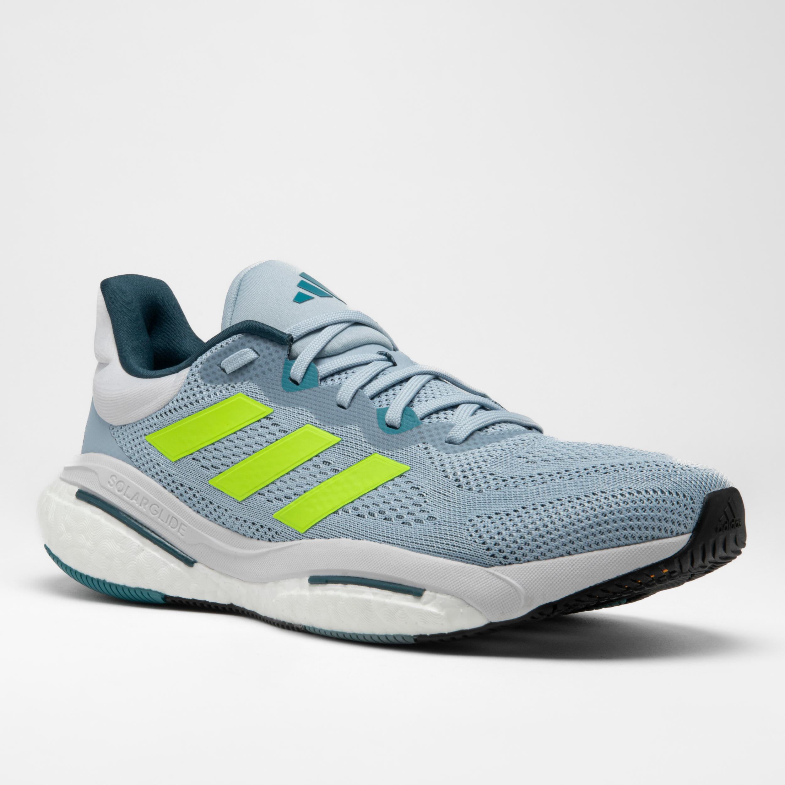 MEN'S ADIDAS SOLAR GLIDE 6 RUNNING SHOES - GREY YELLOW 3/14