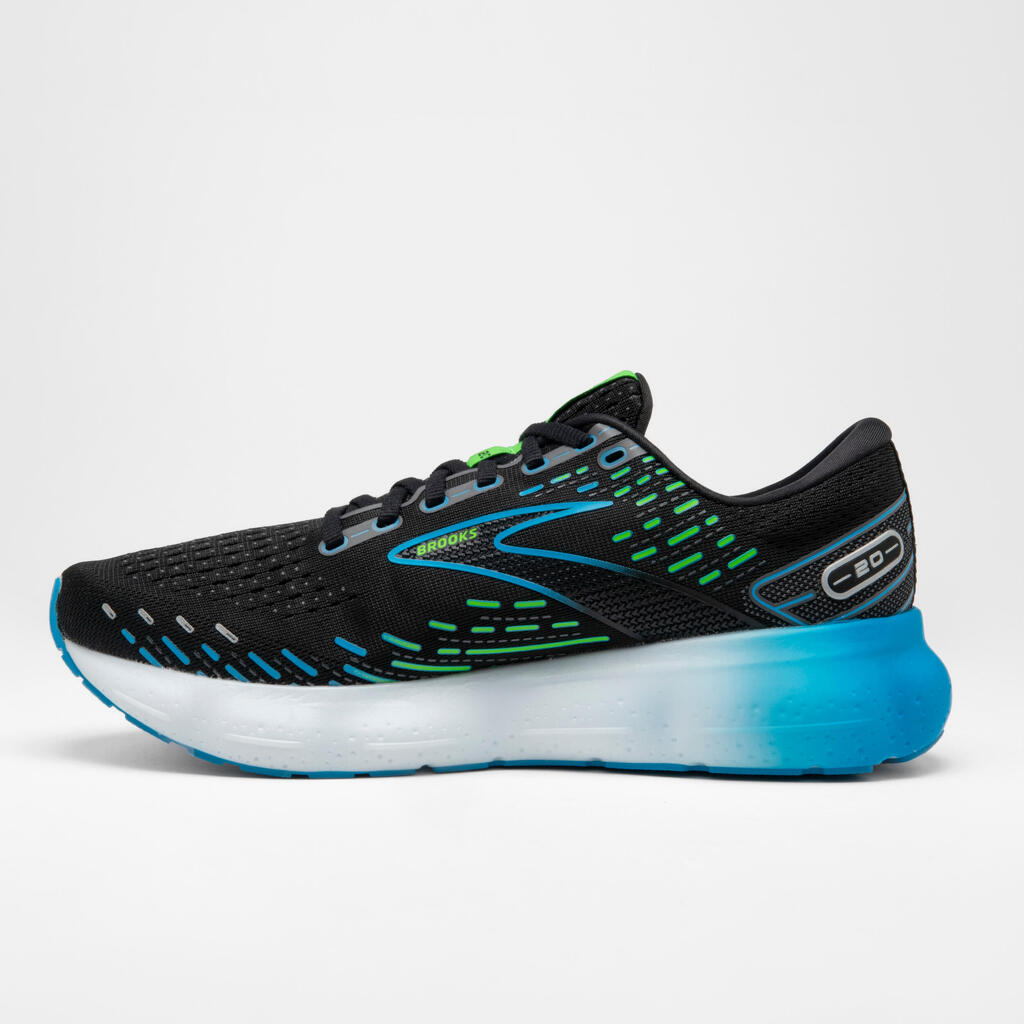 Men's Brooks Glycerin 20 Running Shoes - black blue