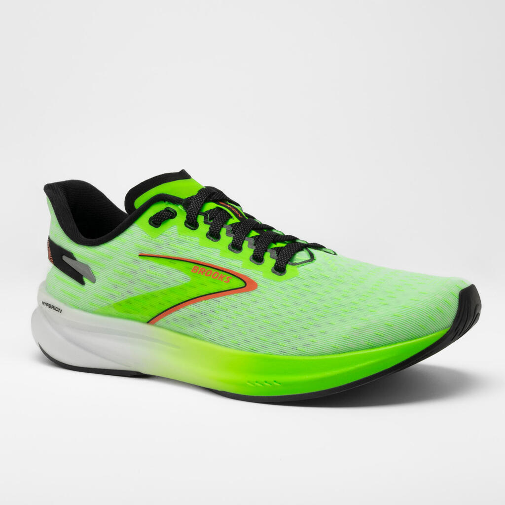 Men's Brooks Hyperion Tempo Running Shoes - neon green