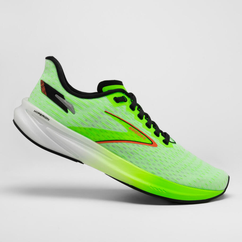 Men's Brooks Hyperion Tempo Running Shoes - neon green