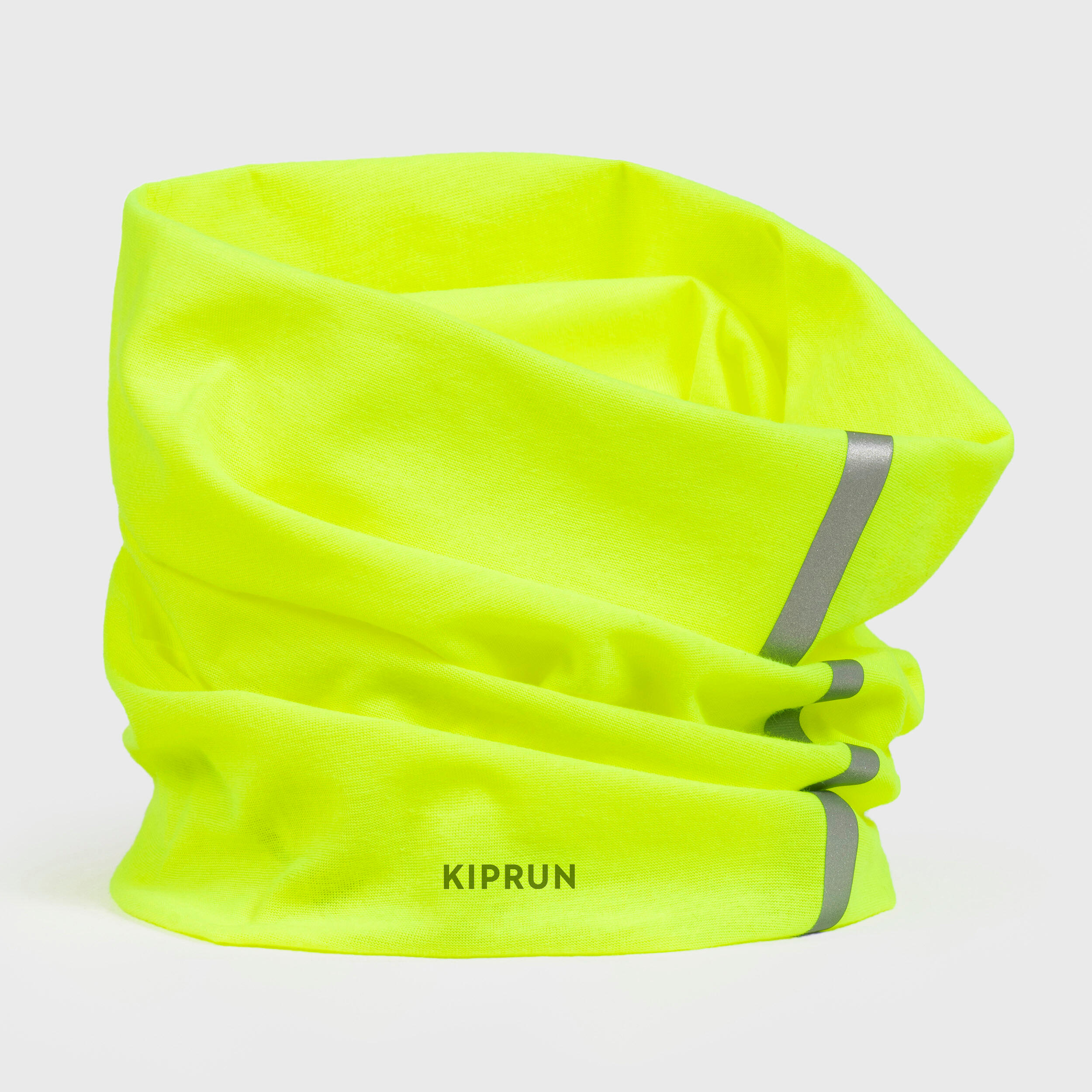 Multifunctionele sjaal voor hardlopen Made in Germany heren dames fluogeel 2/7