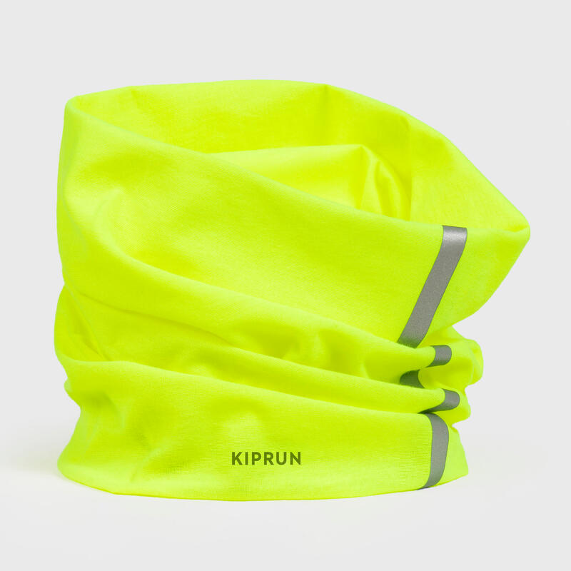 Scaldacollo multiuso running adulto unisex giallo fluo