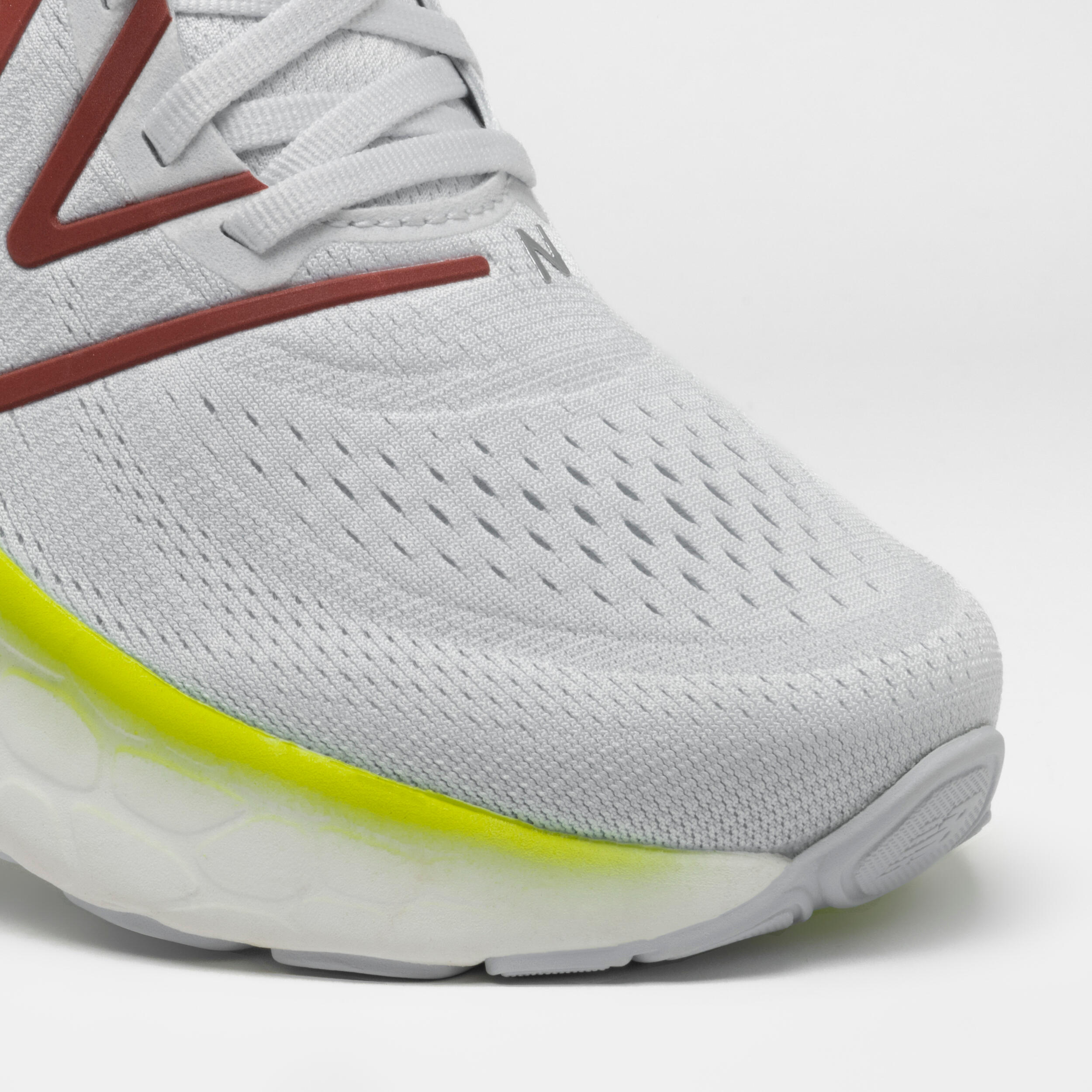 MEN'S NEW BALANCE MORE V4 RUNNING SHOES - WHITE YELLOW 5/7