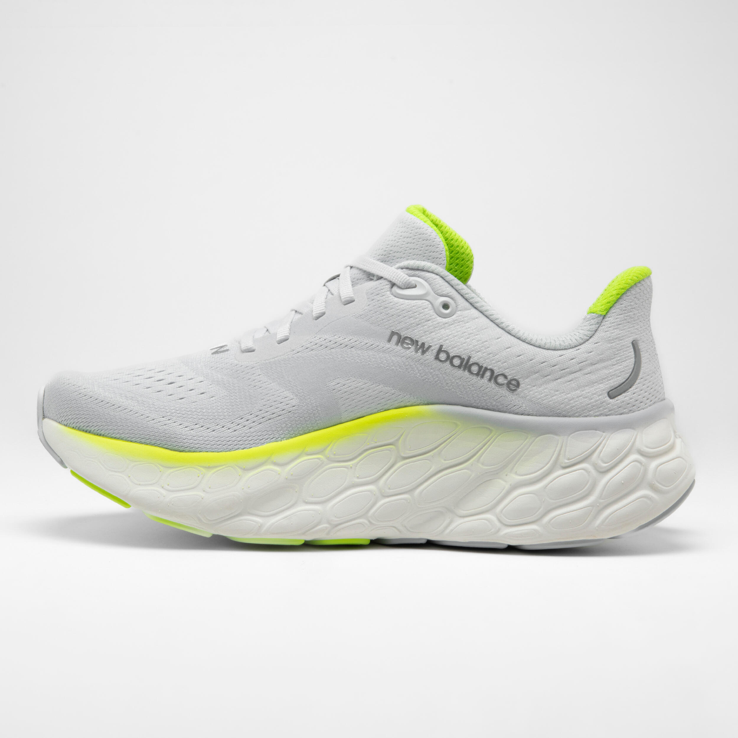 MEN'S NEW BALANCE MORE V4 RUNNING SHOES - WHITE YELLOW 3/7