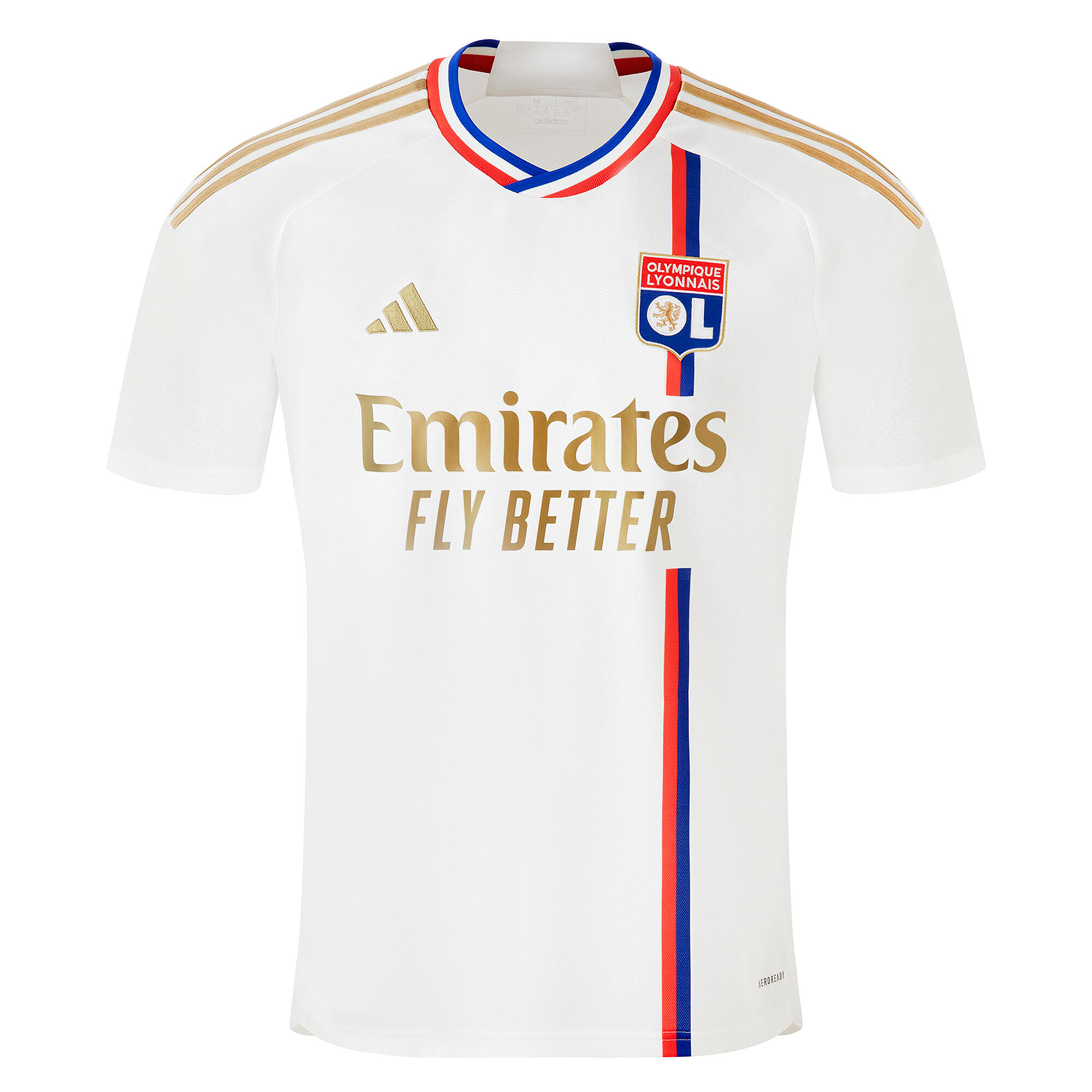 ADIDAS Adult Olympique Lyonnais Home Shirt - 2023/2024 Season