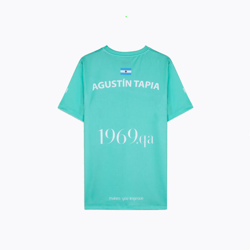 T-shirt padel manches courtes - NOX AT10 GREY AGUSTÍN TAPIA