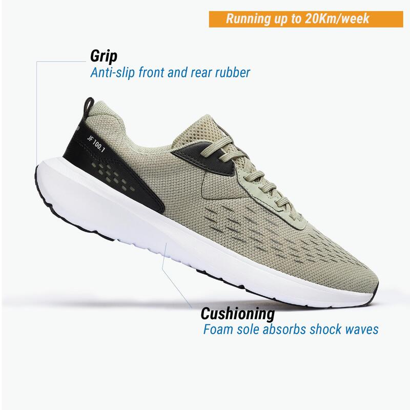 Încălțăminte Alergare Jogging RUN JOGFLOW 100.1 Negru-Gri Bărbați 