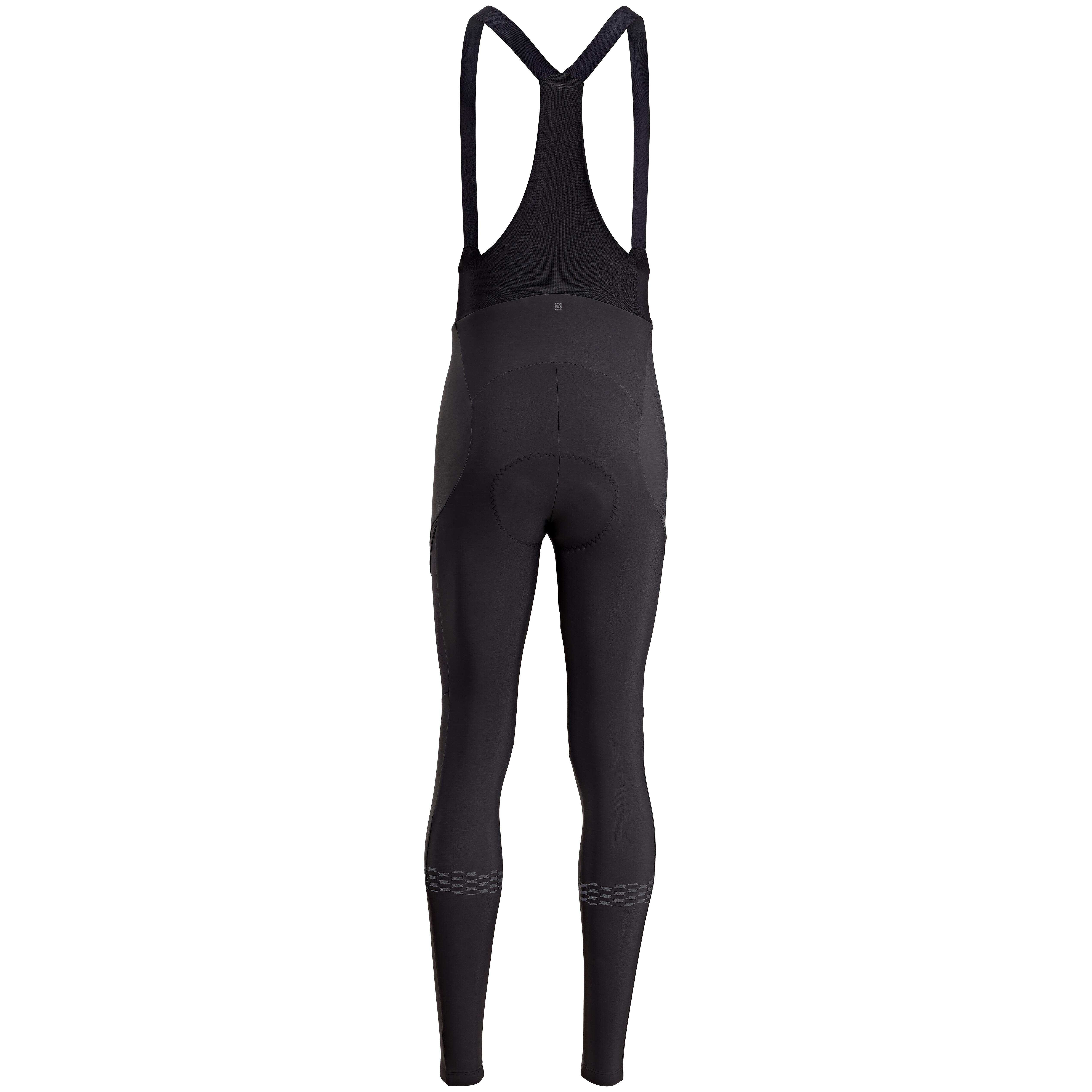 WINTER RACER BLACK WOMEN'S ROAD CYCLING BIB TIGHTS