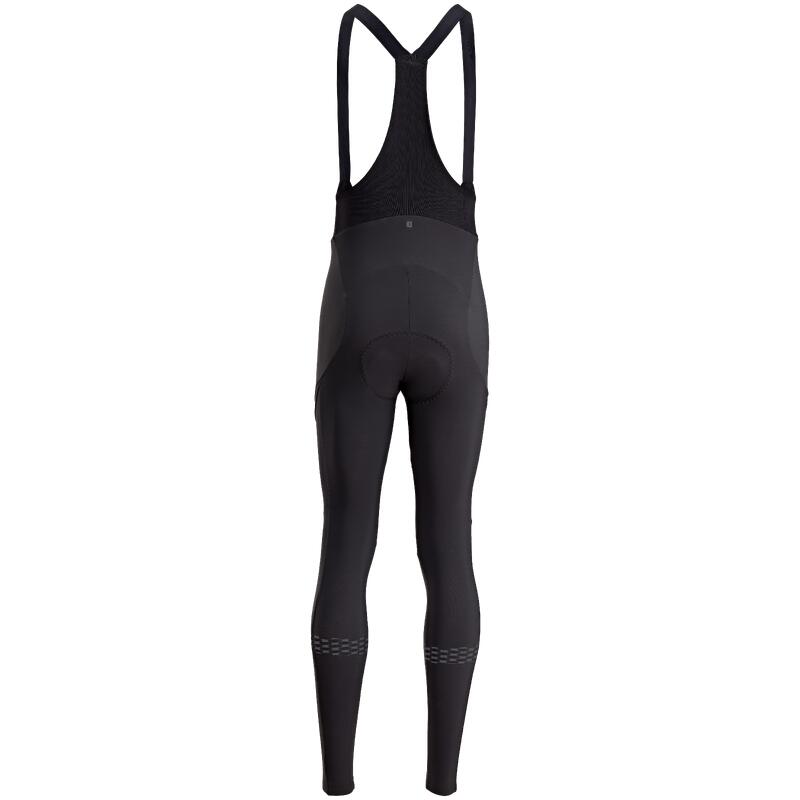 Women's Winter Road Cycling Bib Tights Racer - Black