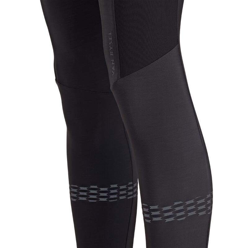 Lange Damen Rennrad Radhose mit Trägern- Racer schwarz 