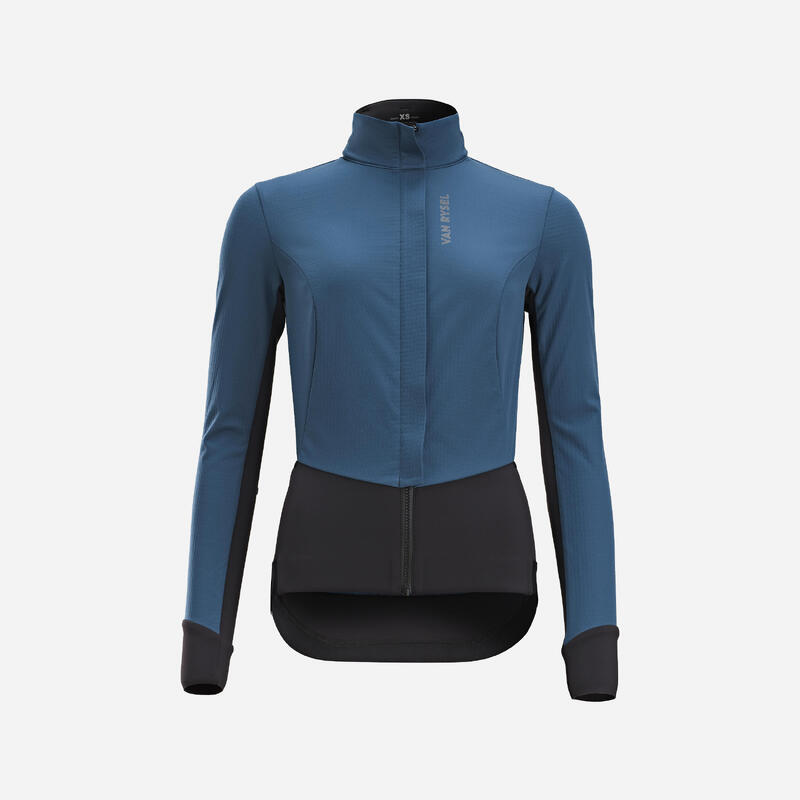 Chaqueta Ciclismo Carretera Endurance Mujer Pizarra Invierno