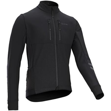Куртка чоловіча Endurance для шосейного велоспорту зимова чорна