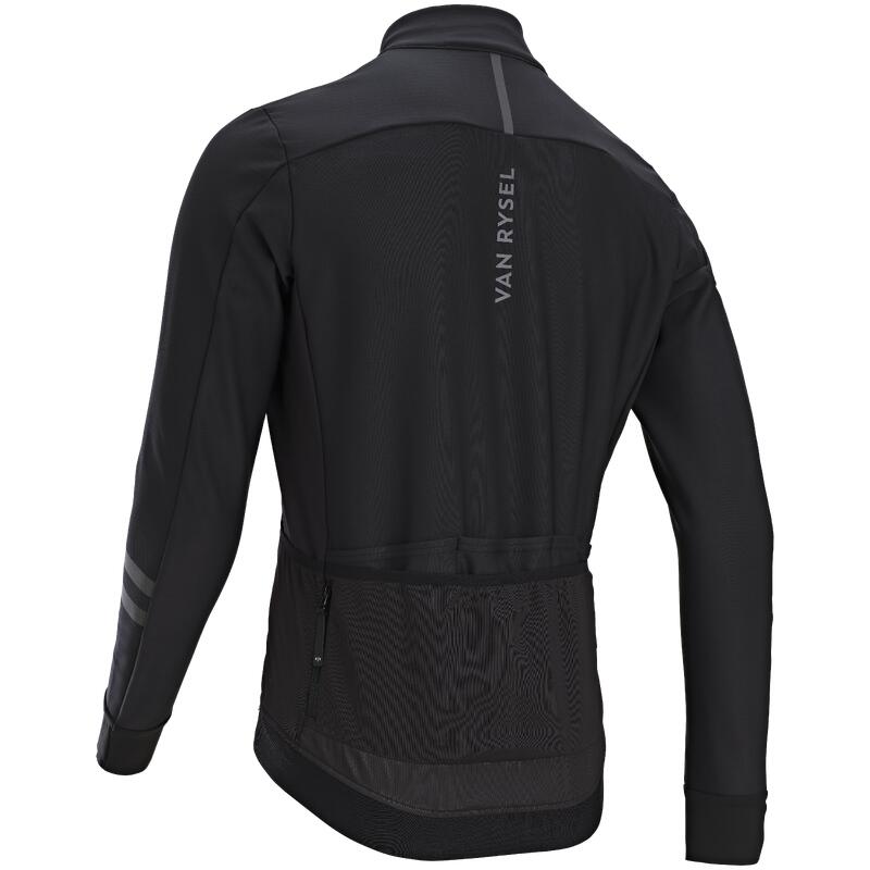 Chaqueta Ciclismo Carretera Endurance Hombre Negro Invierno