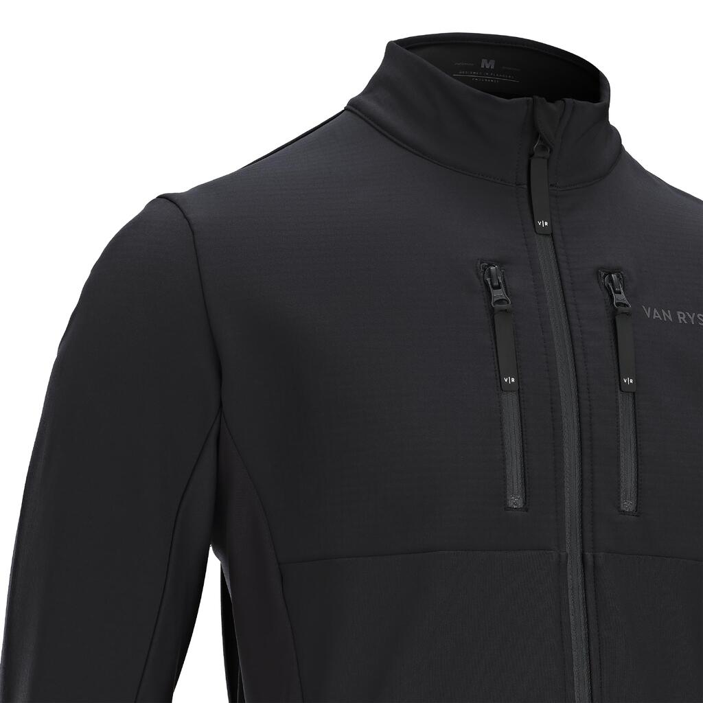 Fahrrad Winterjacke Rennrad Endurance Herren schwarz/grün 