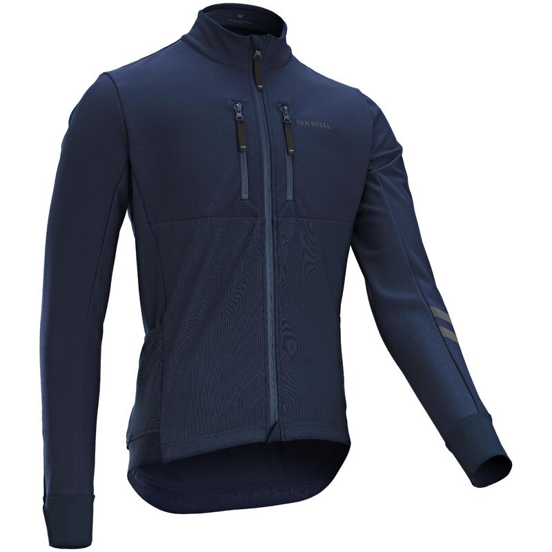 Men's Road Cycling Winter Jacket Endurance - Navy Blue