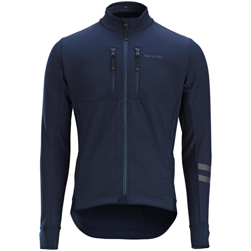 Men's Road Cycling Winter Jacket Endurance - Navy Blue