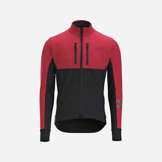 
      Men's Winter Road Cycling Jacket Endurance - Black/Burgundy
  