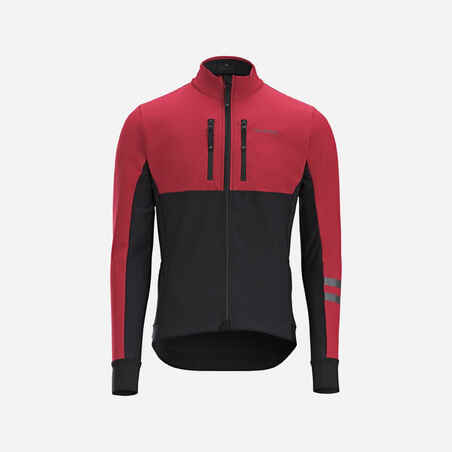 Men's Winter Road Cycling Jacket Endurance - Black/Burgundy