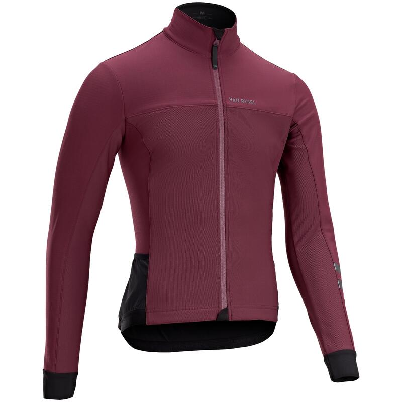 Chaqueta ciclismo carretera invierno Endurance mujer burdeos