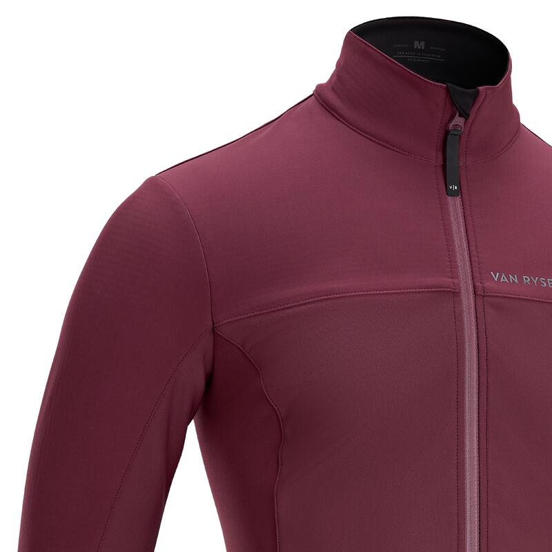 Chaqueta ciclismo carretera invierno Endurance mujer burdeos