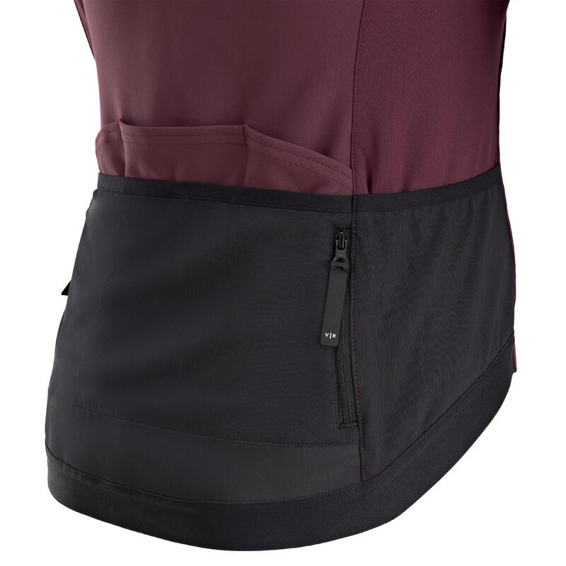 Veste vélo route hiver Endurance femme bordeaux