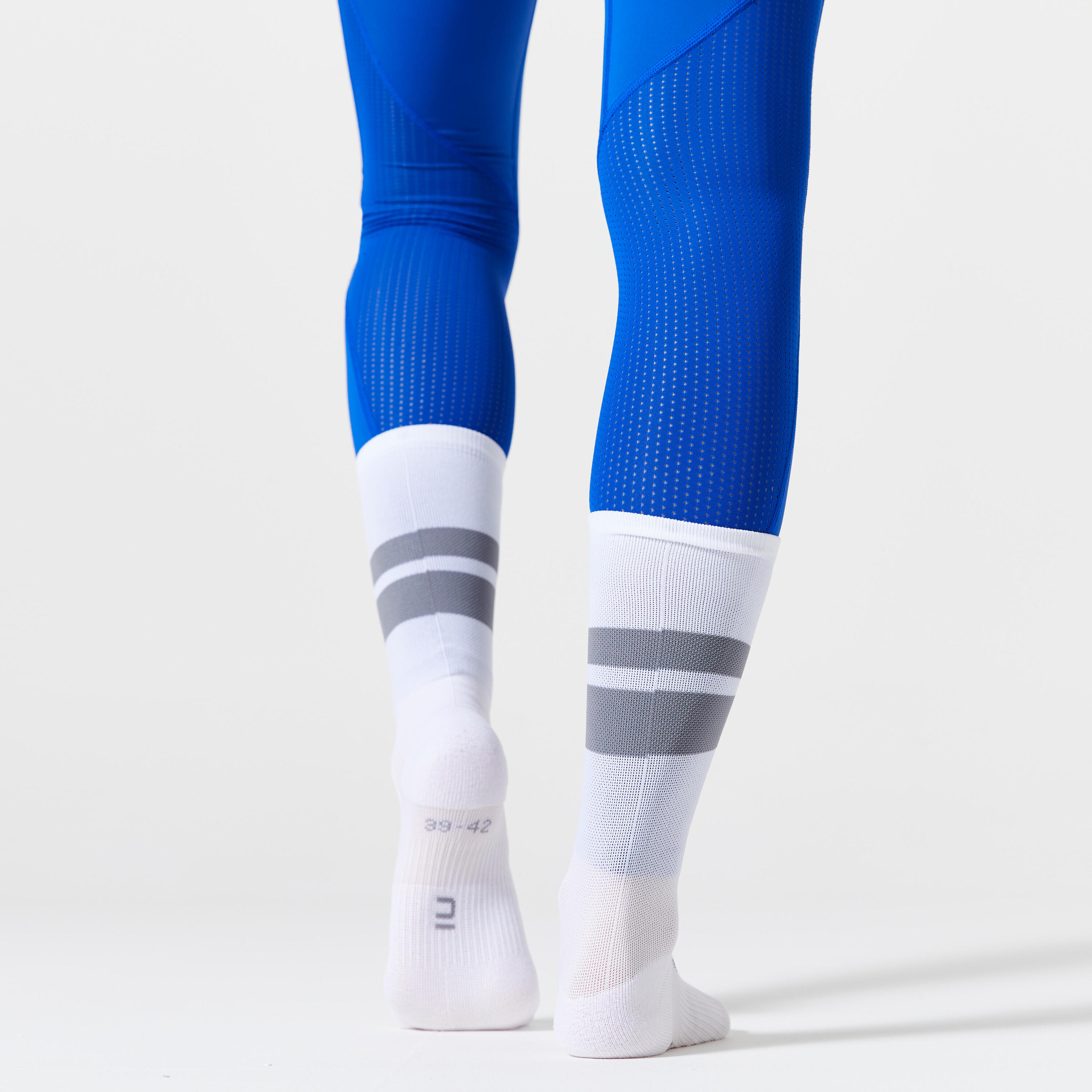Segunda vida - Calcetines Fitness Azul Gris Media Caña x2 7/8