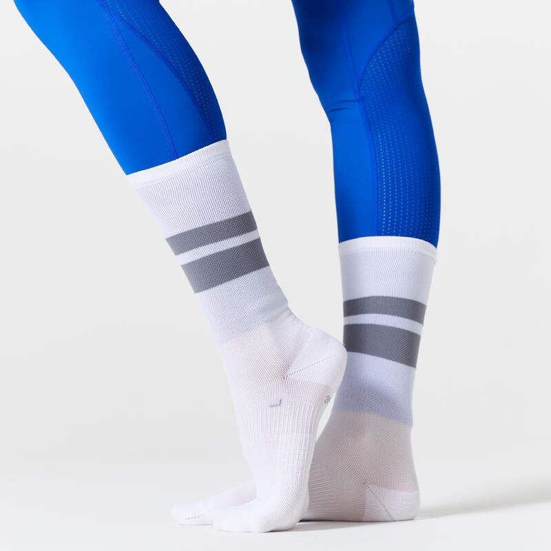 Chaussettes hautes de fitness cardio training x2