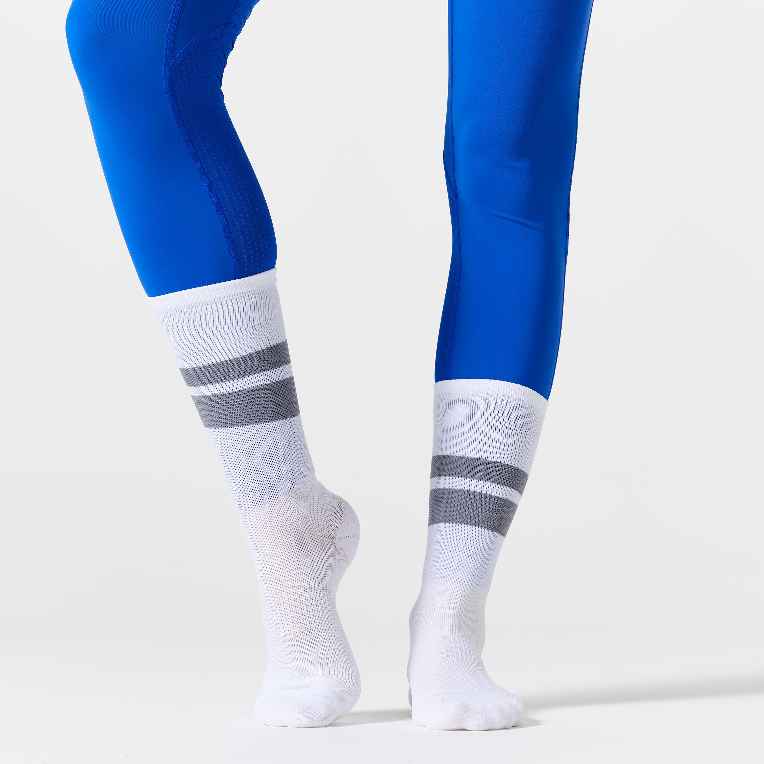 Segunda vida - Calcetines Fitness Azul Gris Media Caña x2 5/8