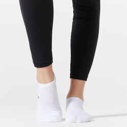 Fitness Cardio Training Invisible Socks Tri-Pack - Black/White Print
