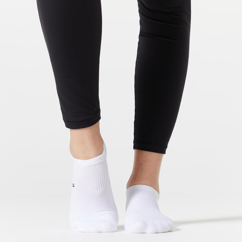 Calze fantasmini adulto fitness nero-bianco con stampa x3