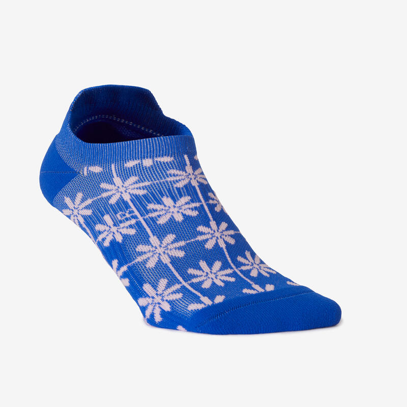 Sportsocken Invisible 3er-Set - blau/rosa bedruckt 