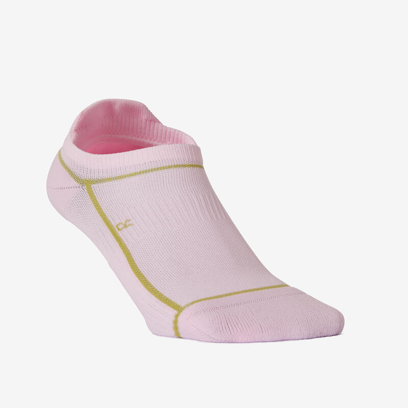 Onzichtbare sokken voor cardiofitness 3 paar met motief groen roze