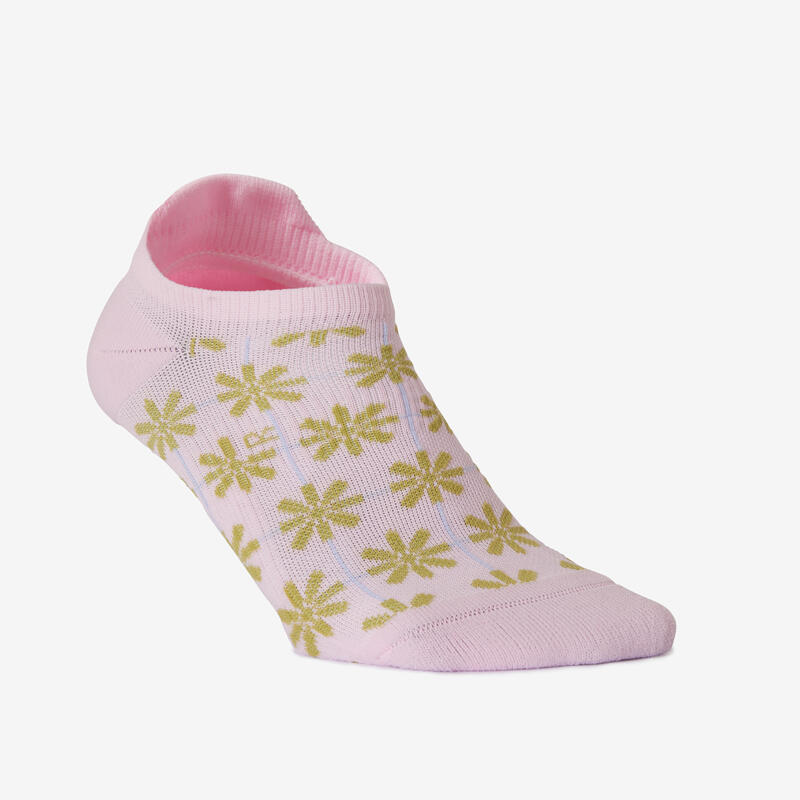 Sportsocken Invisible Print 3er-Pack - grün/rosa 