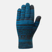 KIDS’ TOUCHSCREEN COMPATIBLE HIKING GLOVES - SH100 KNITTED - AGED 4-14 YEARS