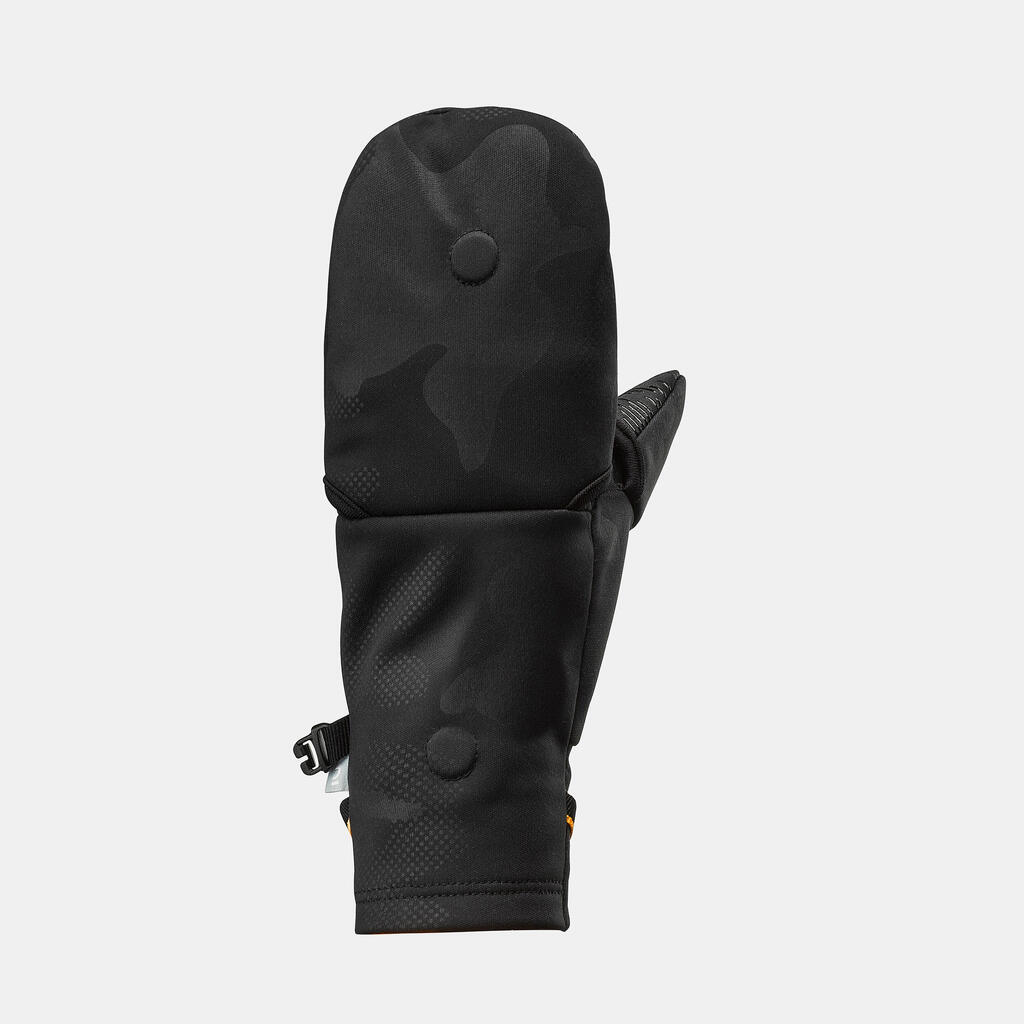 Kids’ fingerless hiking mittens, 6-14 years HIKE500 - Black