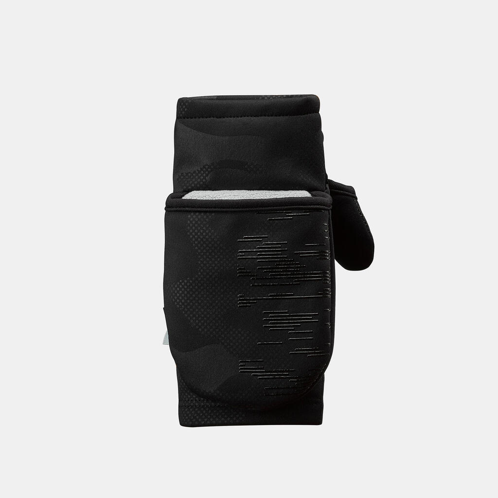 Kids’ fingerless hiking mittens, 6-14 years HIKE500 - Black