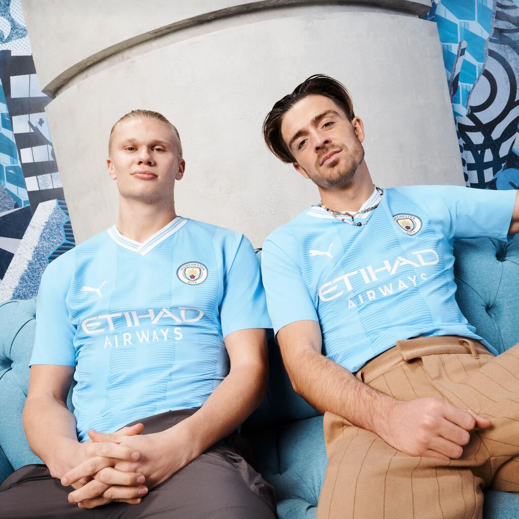 Suaugusiųjų „Manchester City“ 23/24 m. sezono namų varžybų marškinėliai