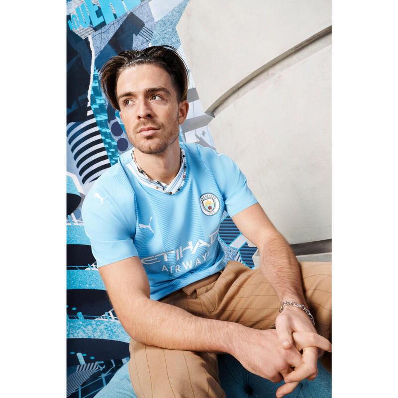 Tricou Fotbal Puma Replică Manchester City Teren propriu 23/24 Adulți