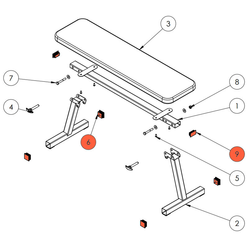 BENCH 100 - EMBOUTS PLASTIQUE