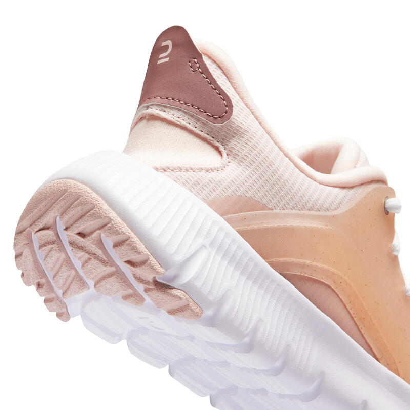 Wandelsneakers voor dames standaardbreedte SW500.1 roze