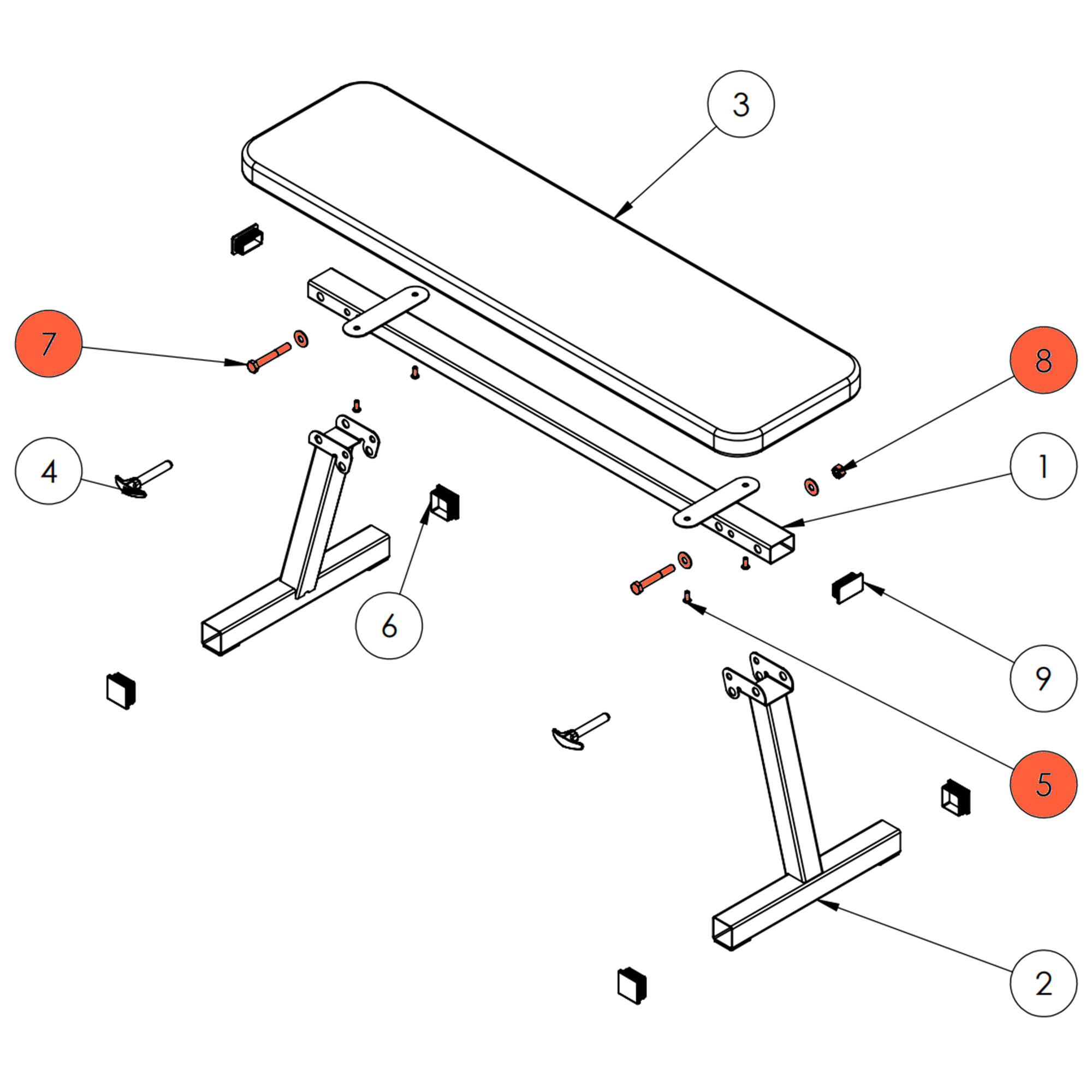 BENCH 100 - SCREW KIT