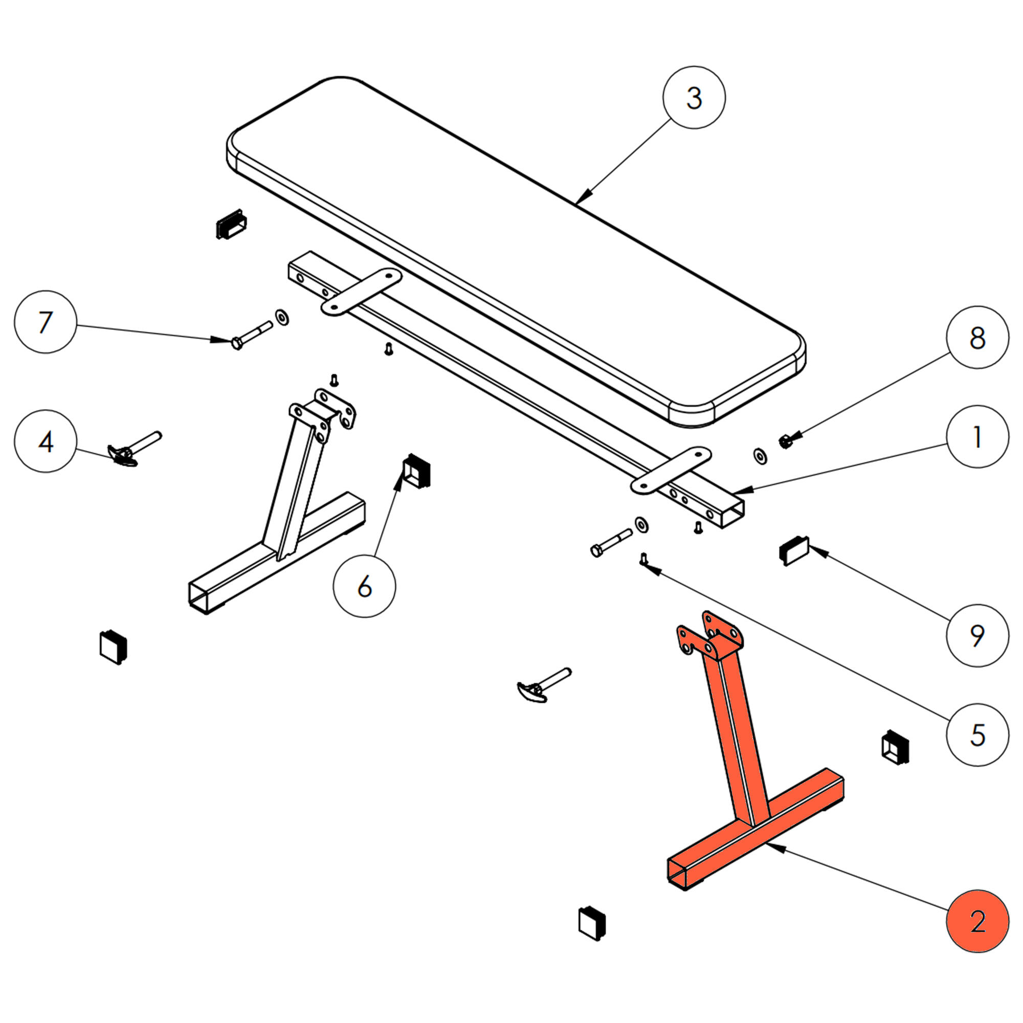 BENCH 100 - PIED 5/5